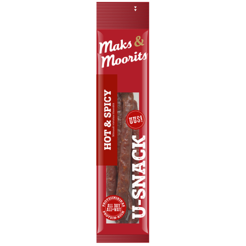 Vorstisnäkk Hot & Spicy U-Snack Maks&Moorits 85g