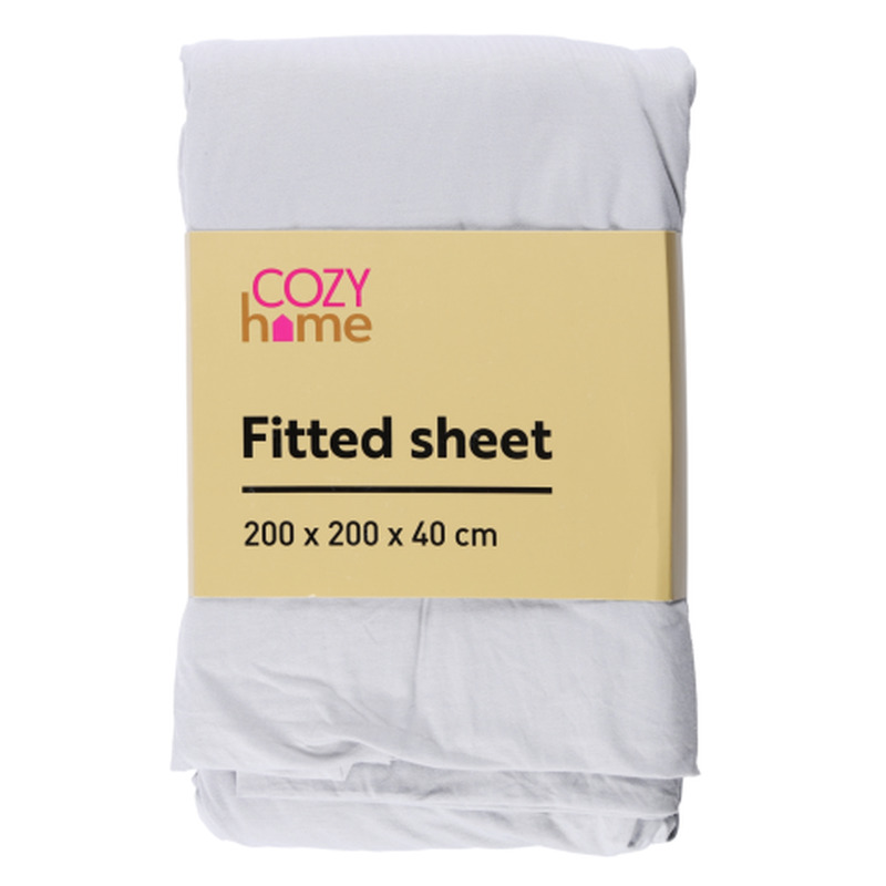 Kummiga voodilina Cozy home 200x200x40cm SS25