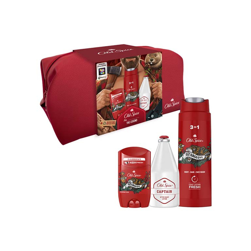 Kinkekomplekt XMAS OLD SPICE Bearglove