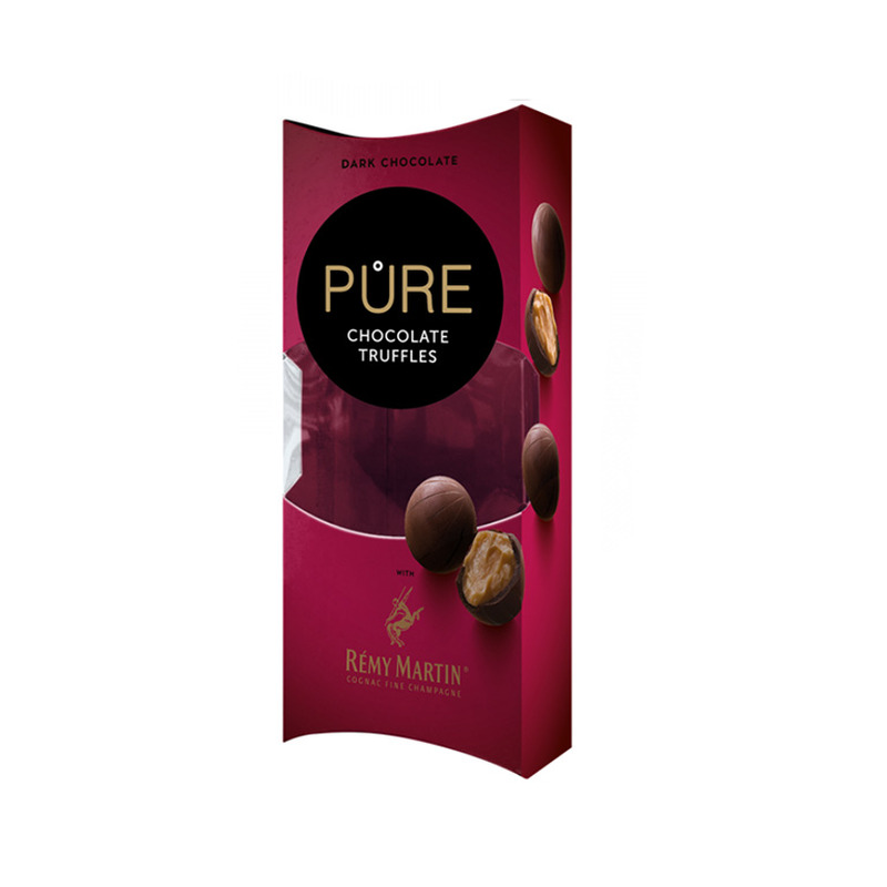 Tumeda šokolaadi trühvlid PURE konjakikreemı täidisega 108g