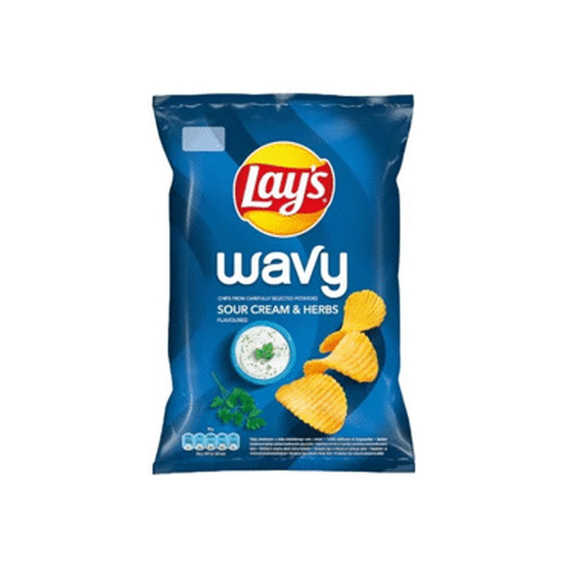 Kartulikrõpsud hapukoor. LAY'S Wavy 120g