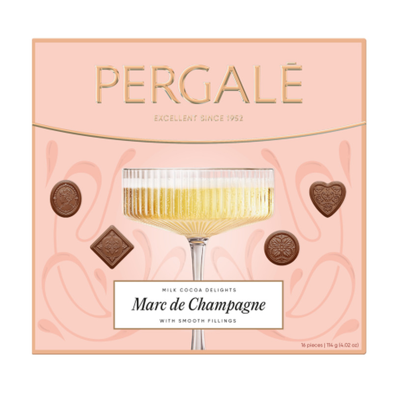 Kompvekiassortii Pergale Marc De Champagne 114g