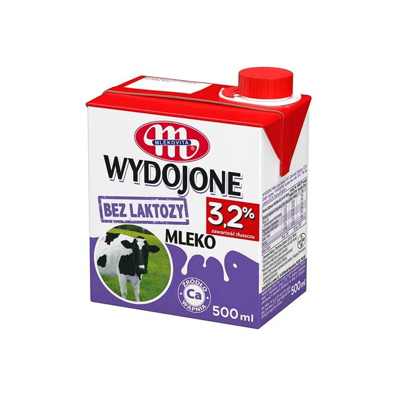 Piim 3,2% kõrgpastöriseeritud laktoosivaba, MLEKOVITA, 500 g