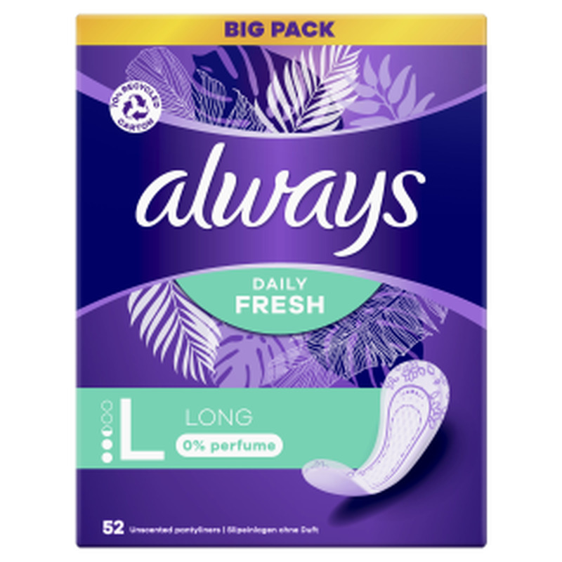 Pesukaitsmed Long Unscented, ALWAYS, 52 tk