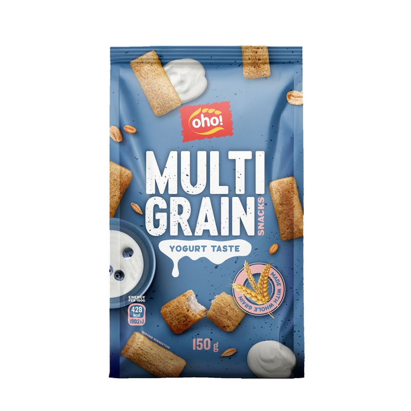 OHO Jogurtimaitselise täidisega mitmeviljapadjaksed 150g