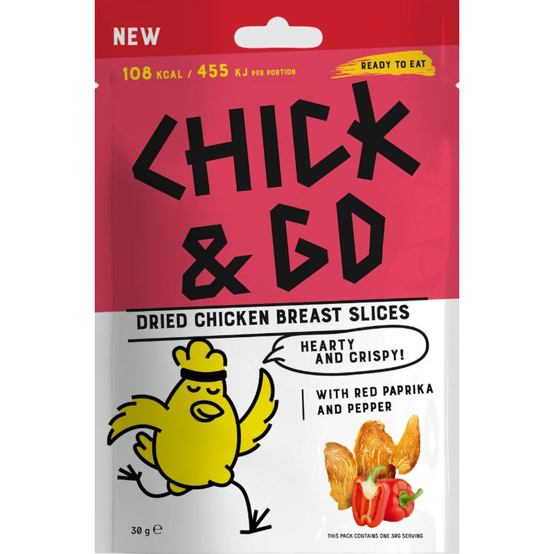 Chick&Go Kana Rinnafilee Viilud Kuivatatud Paprika ja Pipraga 30g