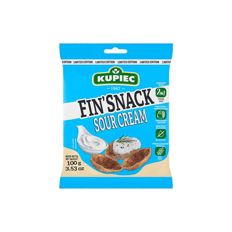 Leivakrõpsud Kupiec Fin’snack Hapukooremaitseline 100g