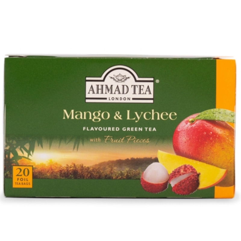 Roheline tee Mango Lychee Ahmad Tea 20x2g