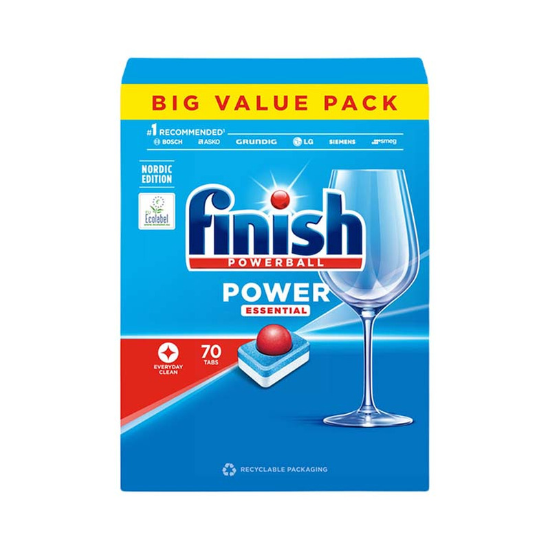 Nõudepesumasina tabletid Power Essential, FINISH, 70 tk