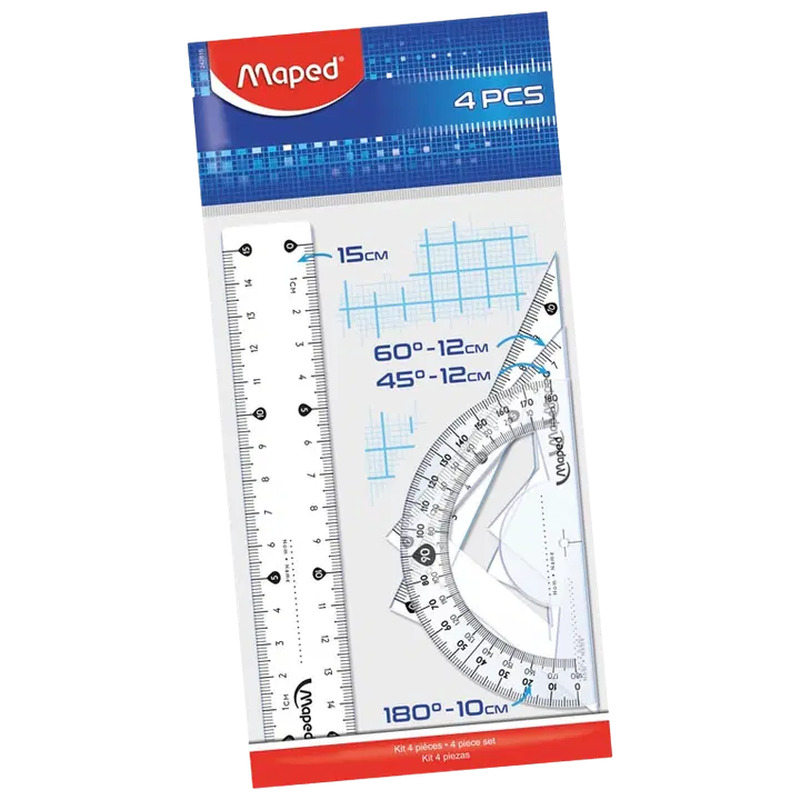 Joonlaudade komplekt, MAPED, 4 osaline