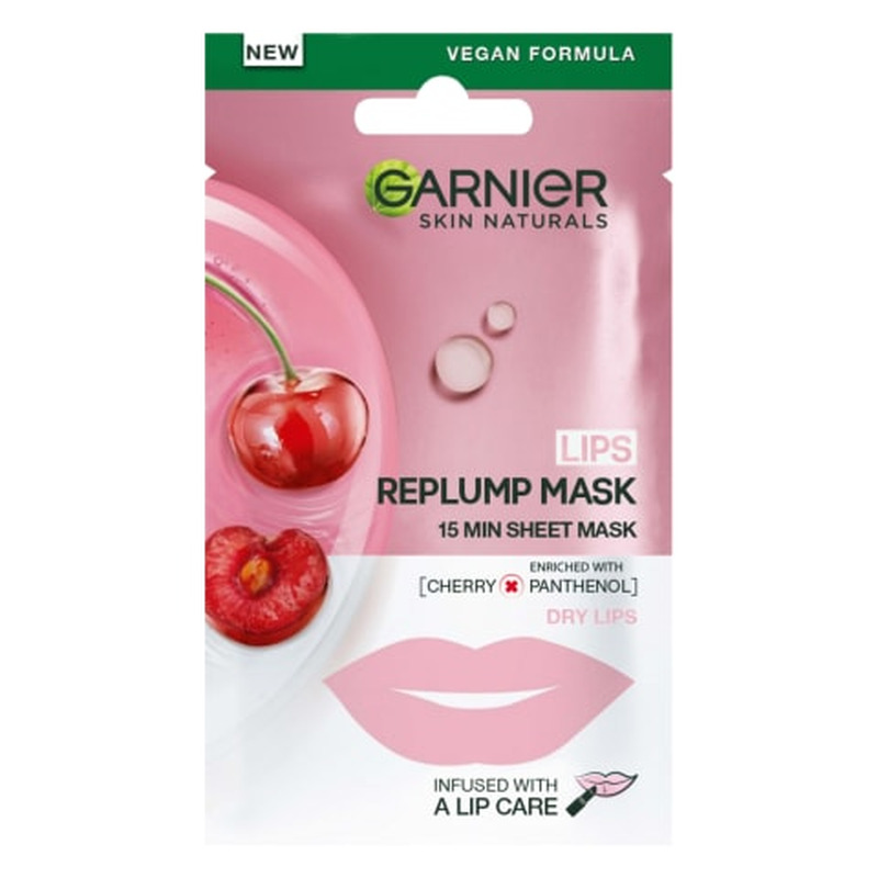 Huulemask pinguldav kirsiekstraktiga Garnier 5g