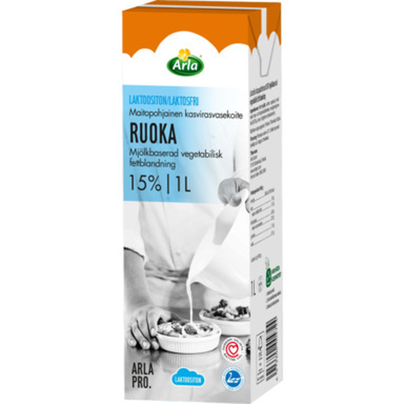 ARLA PRO Köögikreem 15% 1l (kõrgkuumutatud, laktoosivaba)