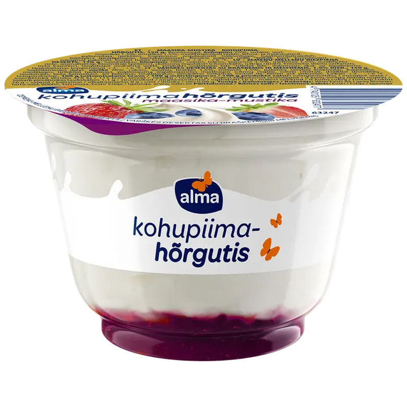Alma kohupiimahõrgutis maasika-mustika, 150 g
