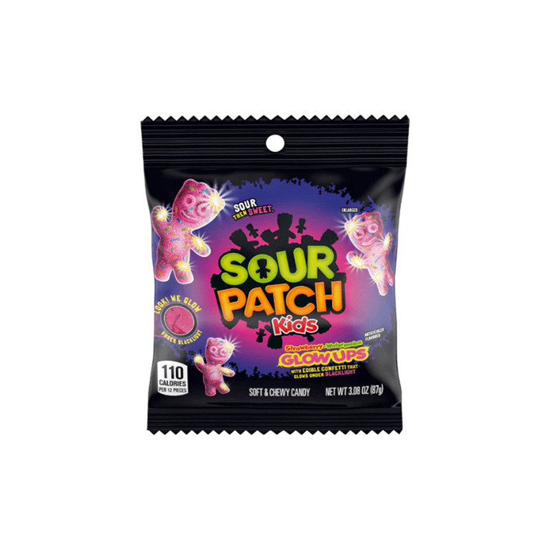 Kummikommid Sour Patch Kids Glow Ups Maasikas ja Arbuus 87g