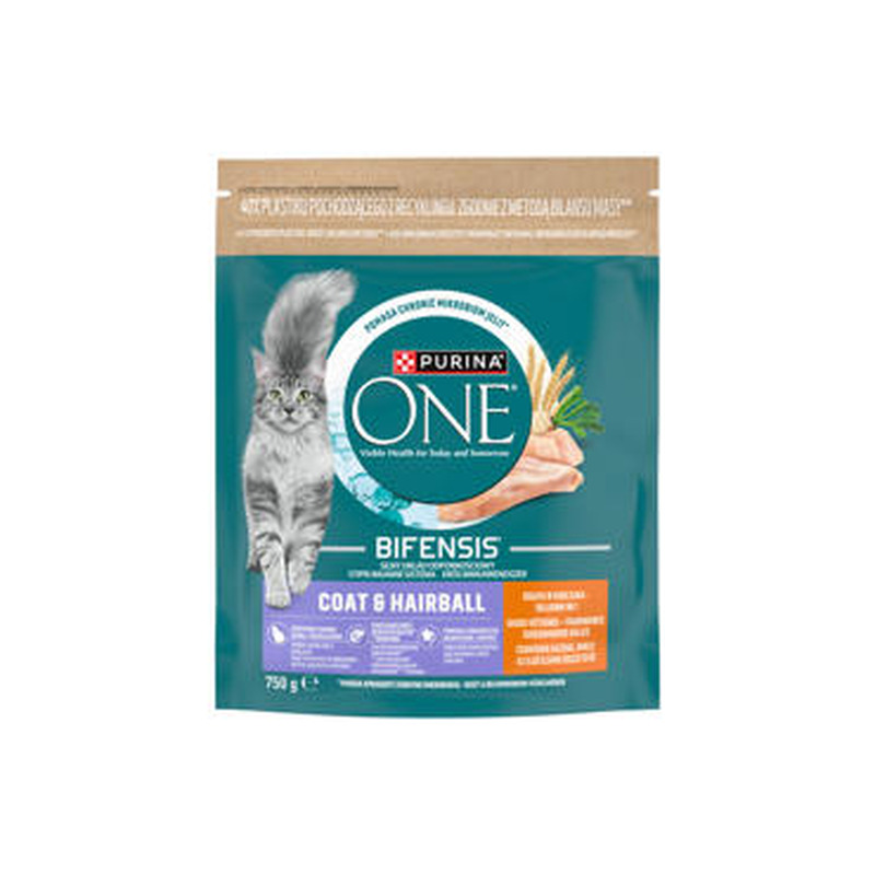 Kuiv kassisööt ONE Coat&Hairb.kana 750g