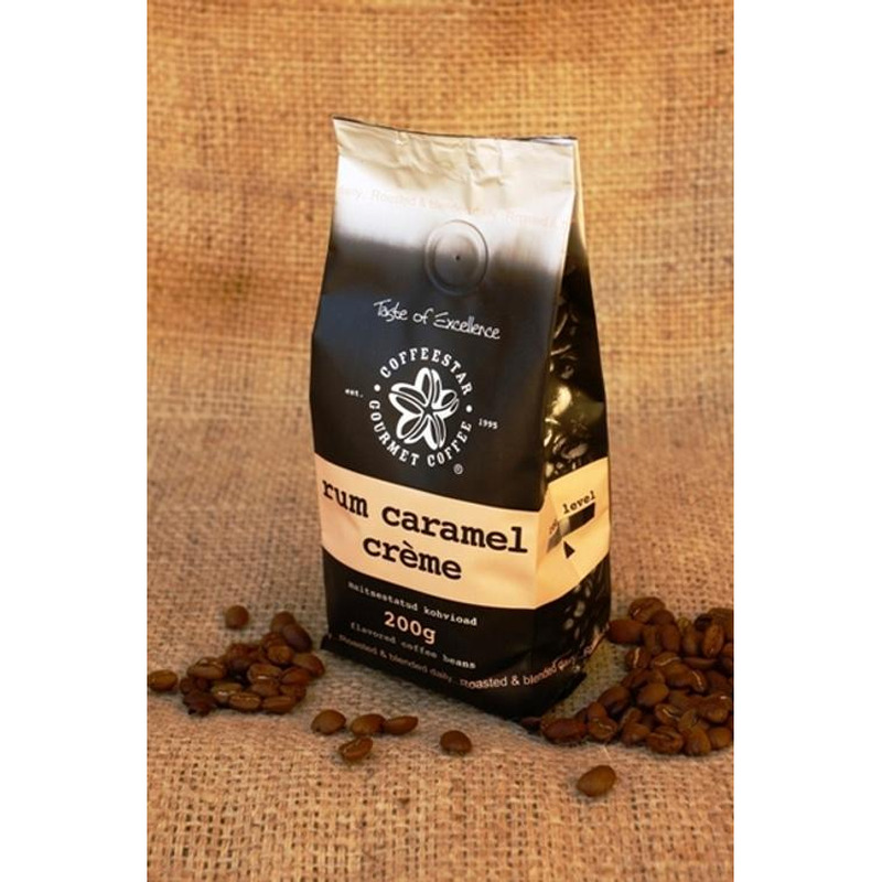 Coffeestar maitsestatud kohvioad rumm-karamell 200g