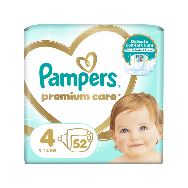 KAST 2 tk! Pampers Premium Care Mähkmed, Suurus 4 (Maxi), 9–14 Kg, 52 Mähet