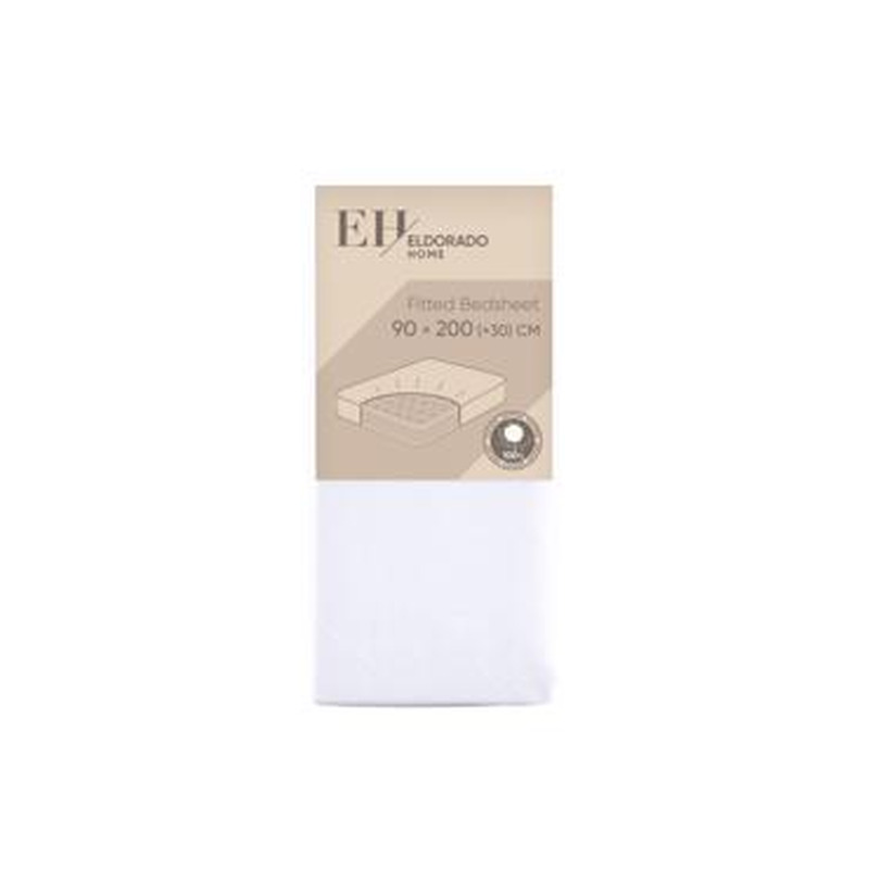 Voodilina kummiga EH 90x200+30cm,valge