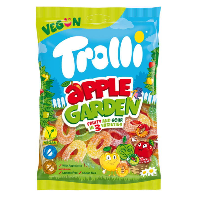 Kummikommid Trolli Apple Garden 175g