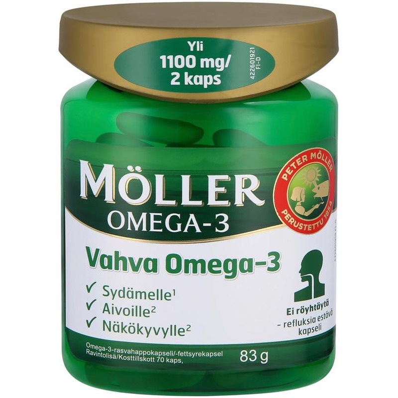 Möller Omega-3 kalaõlikaplsid 70 tk 90 g