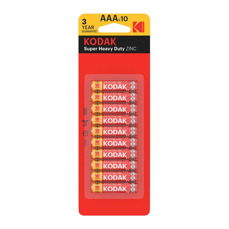 Patareid AAA süsinik-tsink, KODAK, 10 tk