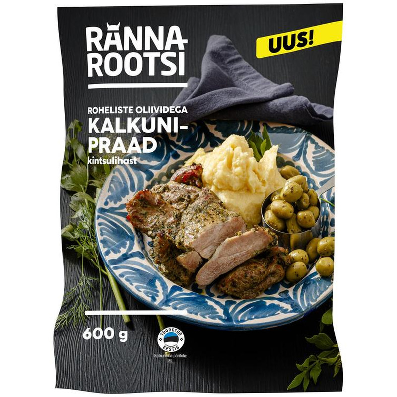 Rannarootsi Roheliste Oliividega Kalkunipraad 600G
