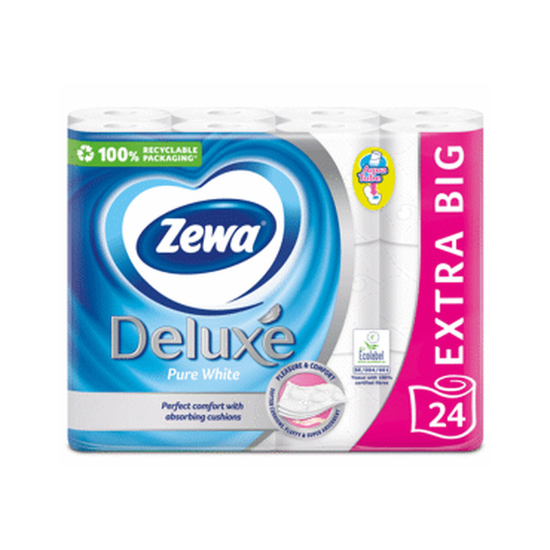 WC-paber ZEWA Deluxe White 3kih 24rl