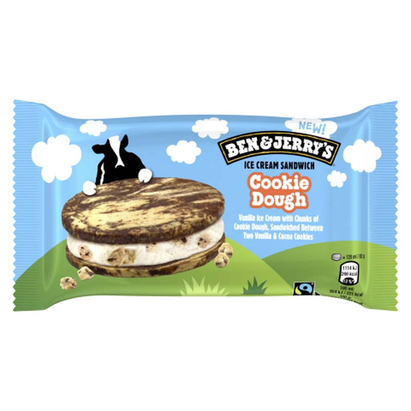 Jäätis Ben&Jerry's Cookie Dough Sandwich 120ml/82g