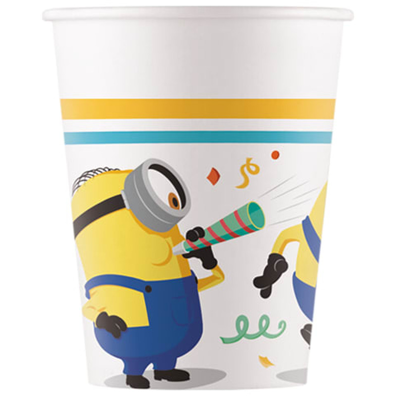 Ühekordne tass "Minions" 200ml 8tk
