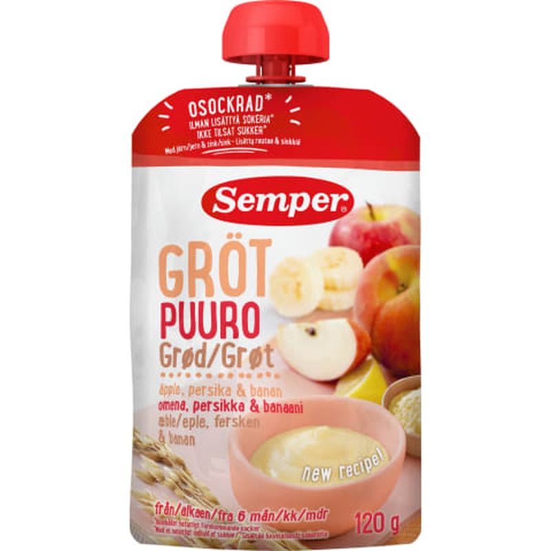 Kaera-riisipuder õuna ja virsikuga alates 6. elukuust 120g