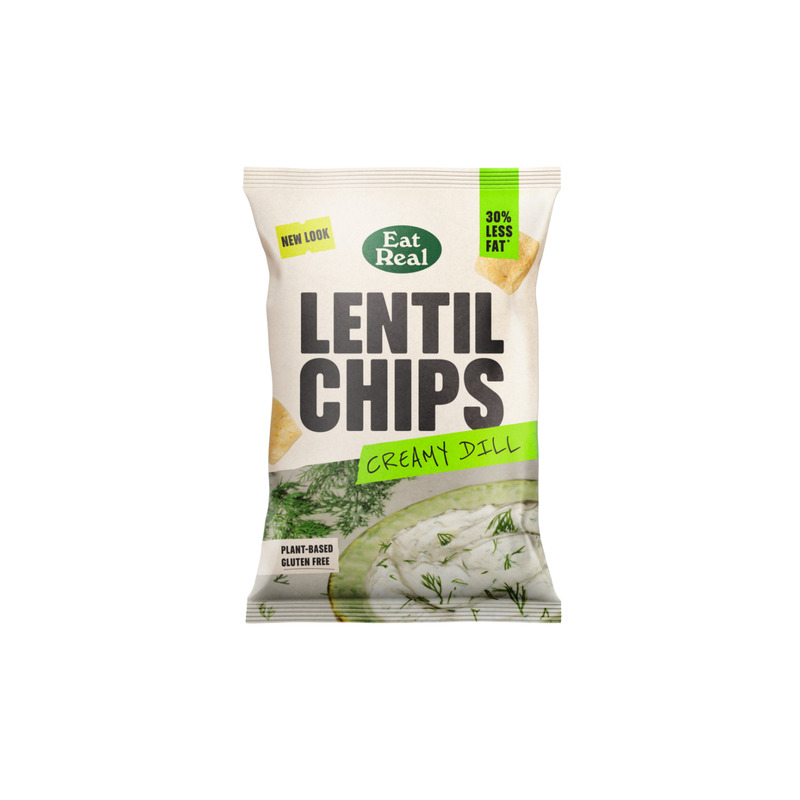 KAST 10 tk! Eat Real läätsekrõpsud koore ja tilliga 95g