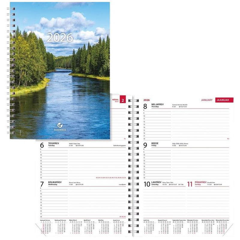 Sisu kalendermärkmikule A5, nädal, SULEMEES, 1 tk