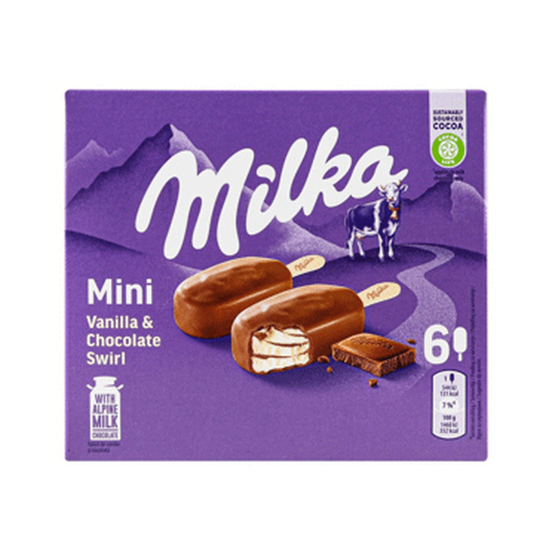Jäätis MILKA mini multipakk pulk 6x37g