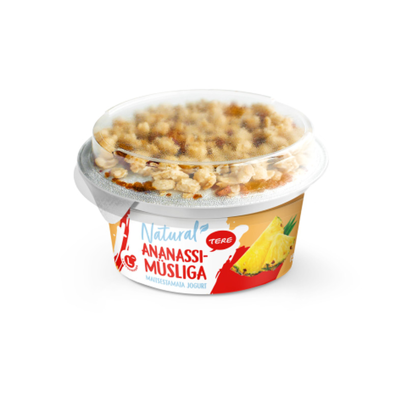 Jogurt ananassimüsliga Tere Natural laktoosivaba 150g