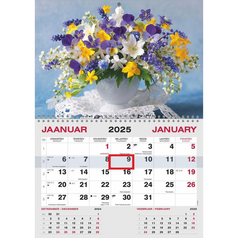 Kuma Mono A4 kalender, 1tk