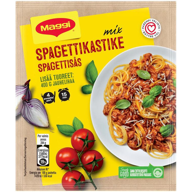 Maggi mix spagettikastme koostisosad 64g