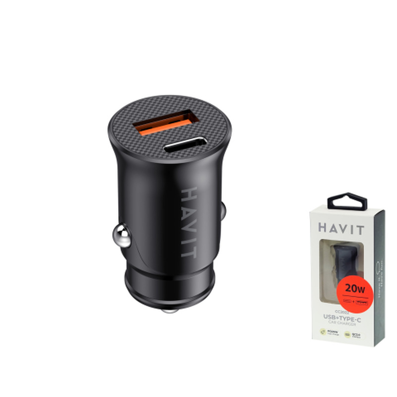 Auto laadija, pd20w/qc18w Havit dot 2022