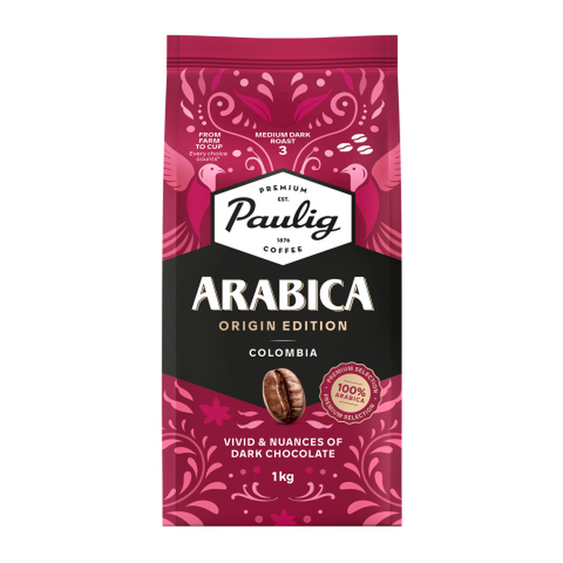 Kohvioad Arabica Origin Edition Colombia Paulig 1kg