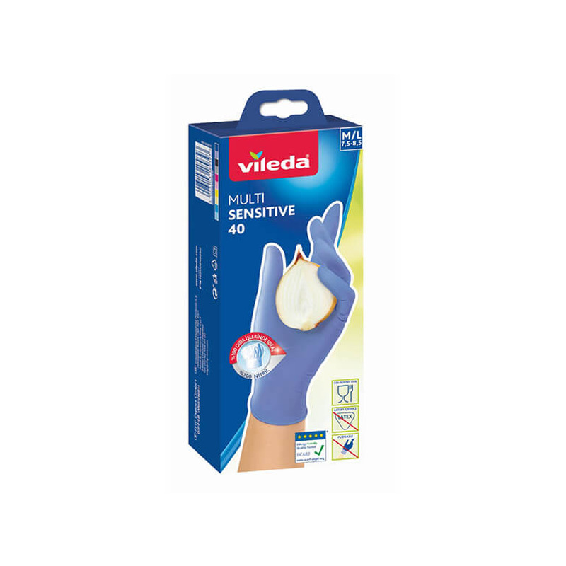 Kindad kummist Vileda multisensitive M/L 40tk