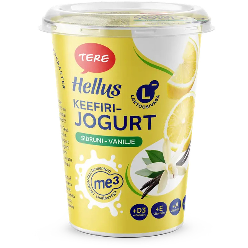 Hellus ME-3 keefirijogurt sidruni-vanilli, 380 g