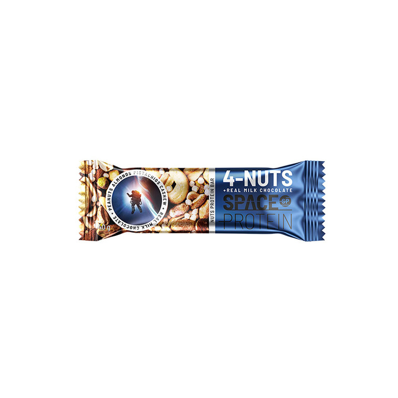 Space Protein 4-Nuts nelja pähkli proteiinibatoon 40g