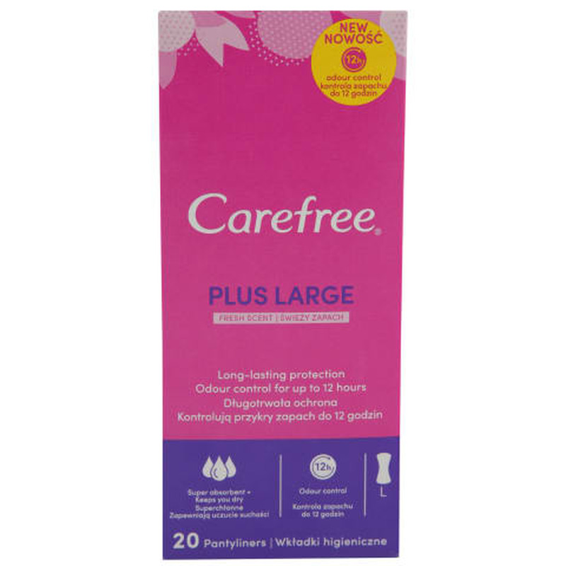Pesukaitsmed Carefree Plus Large Fresh 20tk