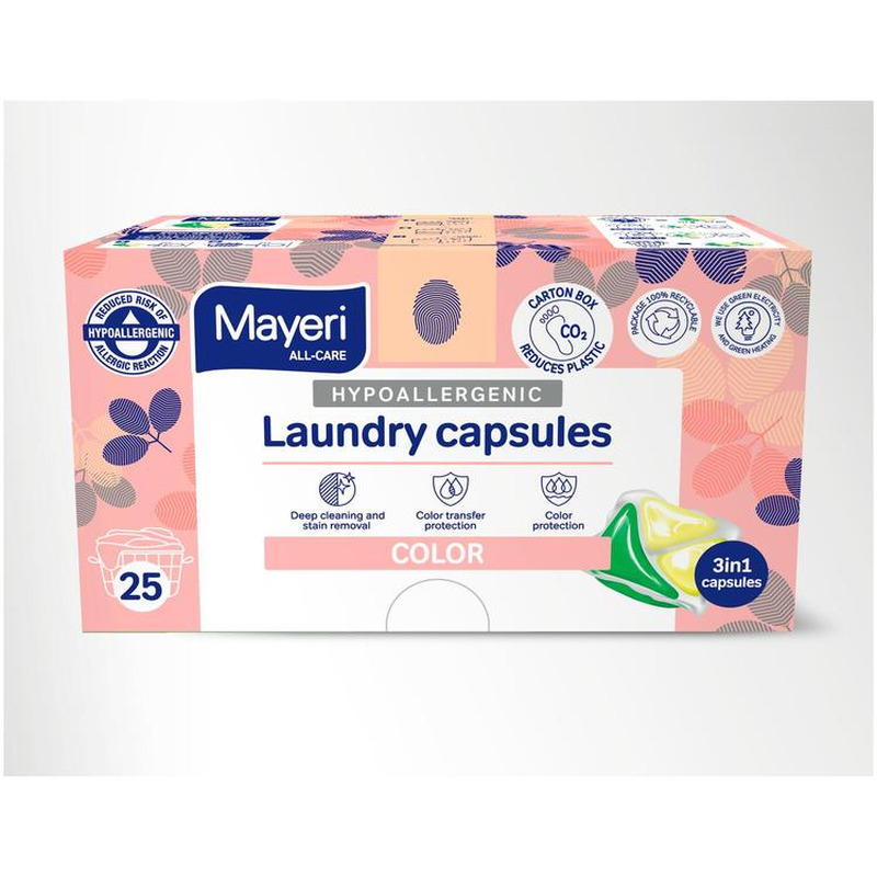 Pesukapslid color hypoallergenic 25tk