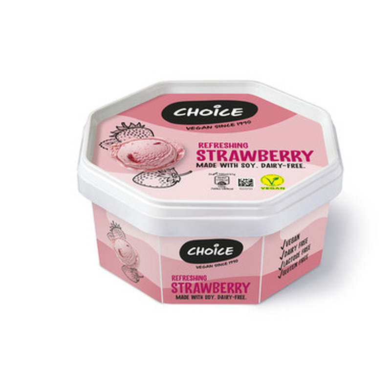 CHOICE Maasikajäätis vegan 750ml