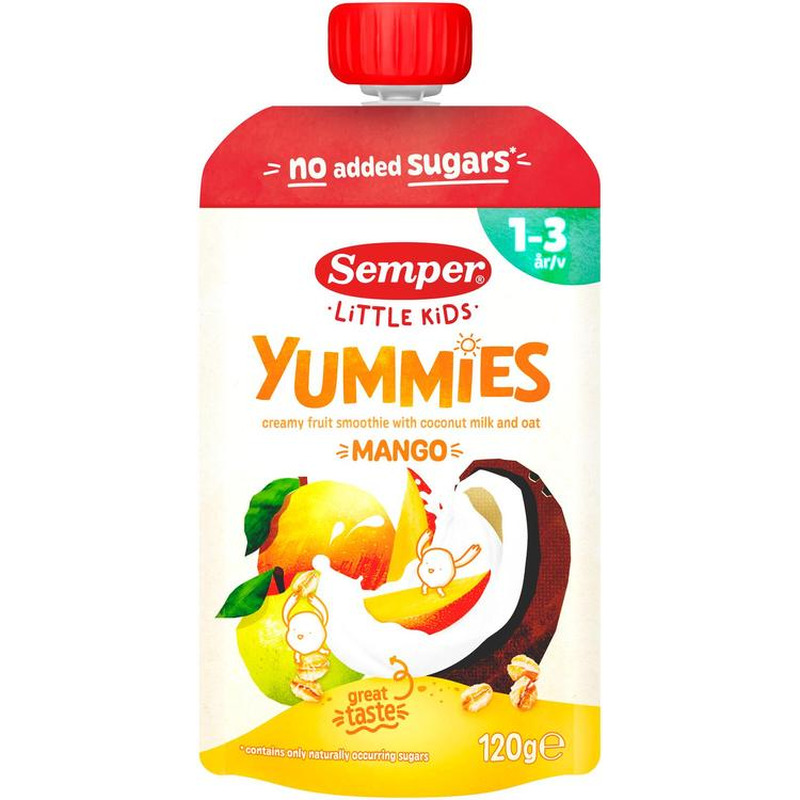 Semper Yummies smuuti mango 120g 1-3a