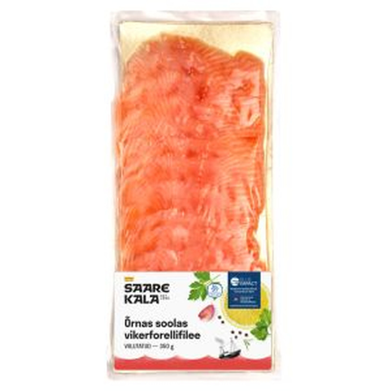 Õrnas soolas vikerforellifilee viilutatud, SAARE KALA, 350 g