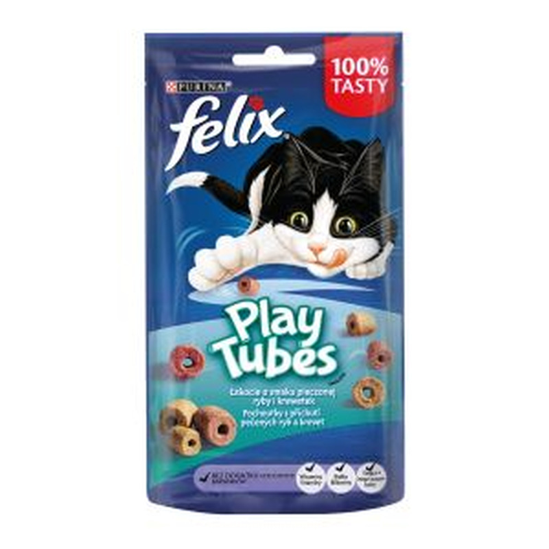 Felix Play Tubes maius kassile 50g küpsetatud kala-krevett