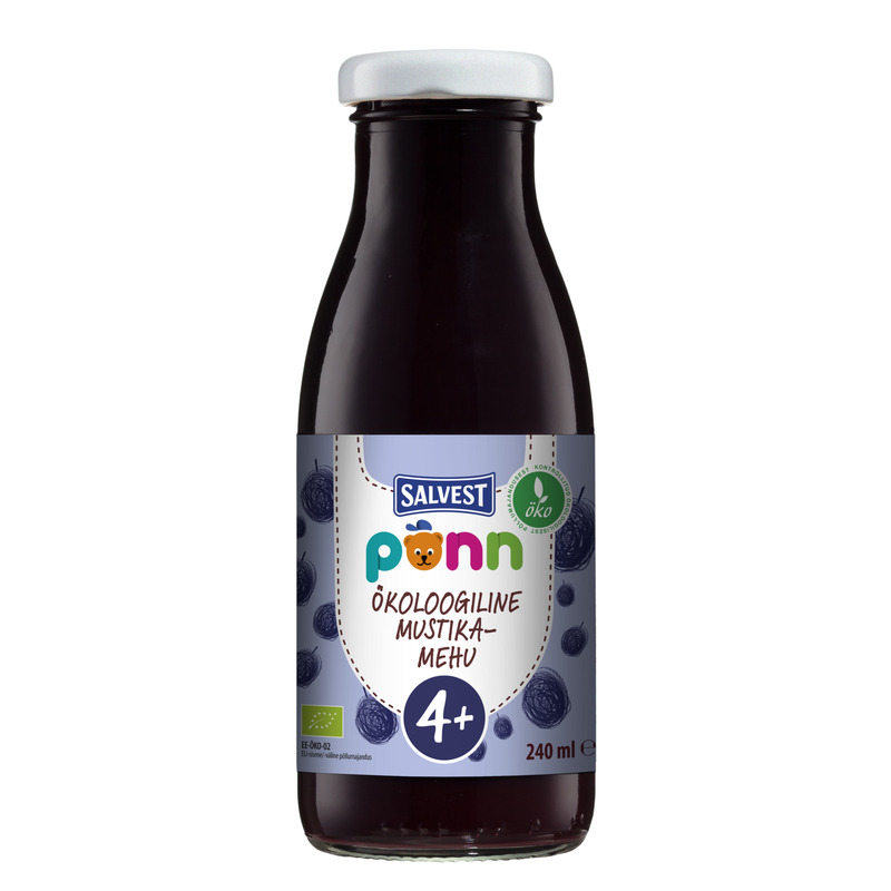 SALVEST Põnn Öko Mustikamehu 240ml (4+)
