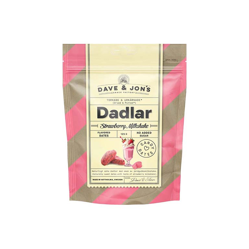 Dave & Jon’s maitsestatud datlid “Strawberry Milkshake” 125g