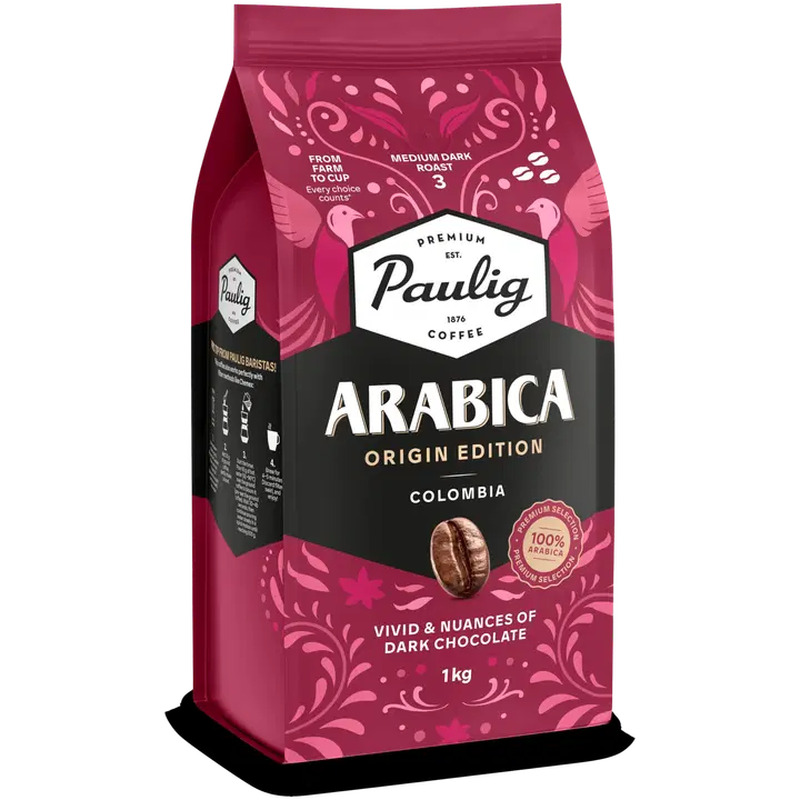 Paulig Arabica Origin Edition Colombia kohvioad 1kg